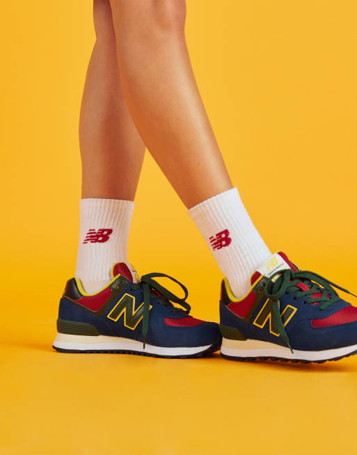 New Balance – 574 – Marinblå träningsskor – Endast hos ASOS, 4 av 4