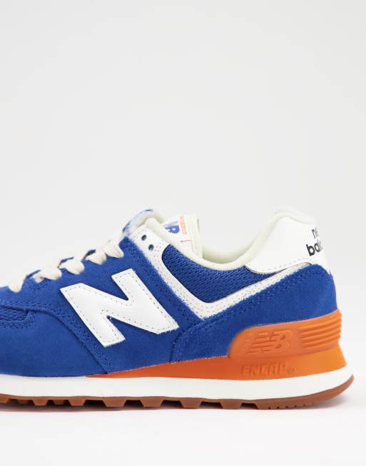 New Balance 574 Niebieskie sneakersy ASOS