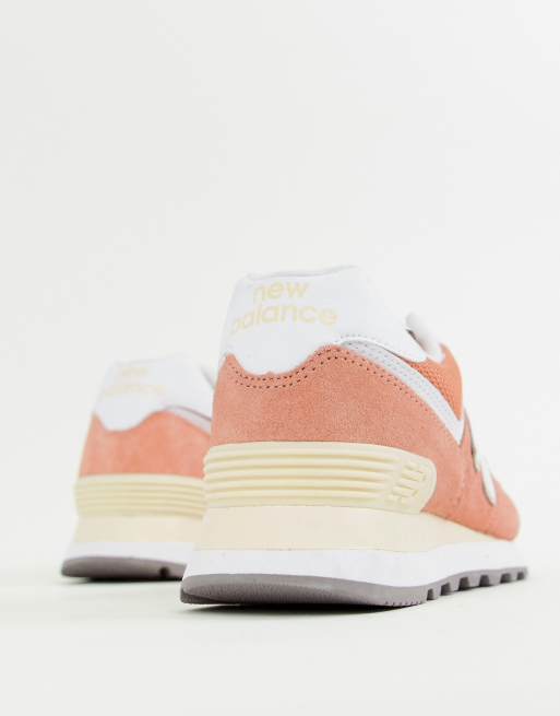 New Balance - 574 Pastel - Sneakers in koraalrood, 4 van 4