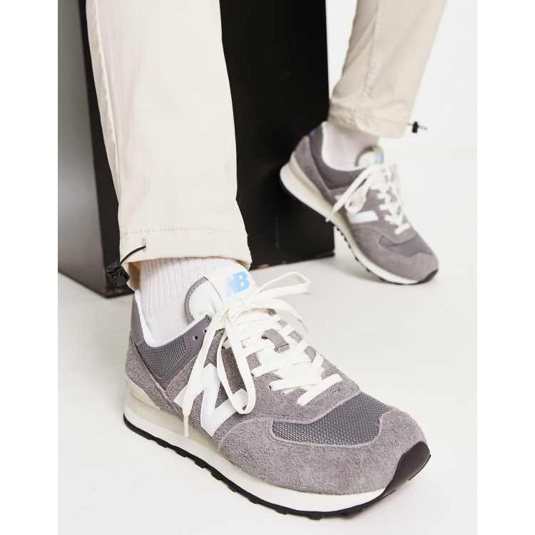 New Balance 574 premium sneakers in grey | ASOS