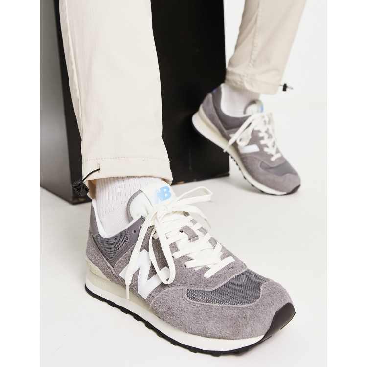 New Balance 574 premium trainers in grey ASOS