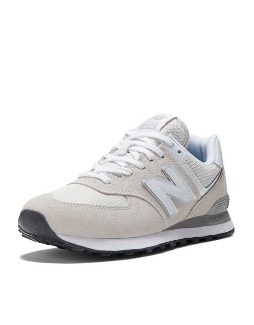 New Balance - 574 - Råhvide og grå sneakers, 3 af 4