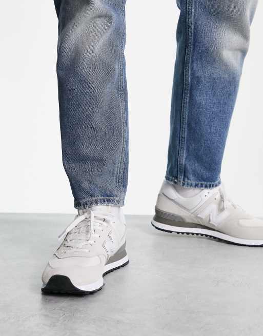 New Balance - 574 - Råhvide sneakers med grå detaljer, 4 af 4