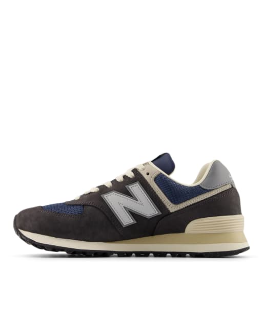 New Balance – 574 – Sneaker in Schwarz und Blau, 4 von 4