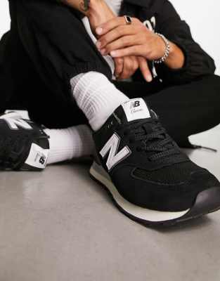 New Balance - 574 - Sneaker in Schwarz und Weiß