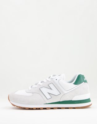 New Balance - 574 - Sneaker in Weiß und Grün