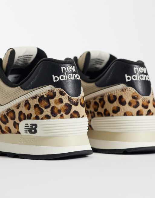 New Balance 574 Sneaker mit Leopardenmuster, 2 von 5