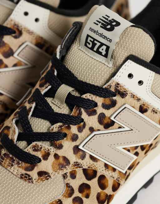 New Balance 574 Sneaker mit Leopardenmuster, 4 von 5