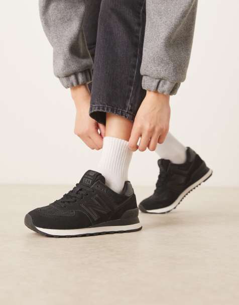 New Balance – 574 – Sneaker mit schwarzem Schlangenmuster - view 1