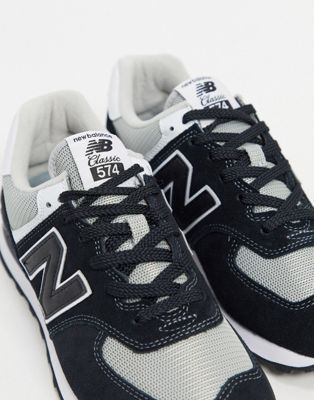 New Balance - 574 - Sneakers argento e nere | ASOS