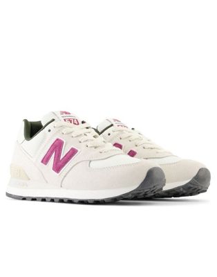 New Balance 574 trainers in white - ASOS Price Checker
