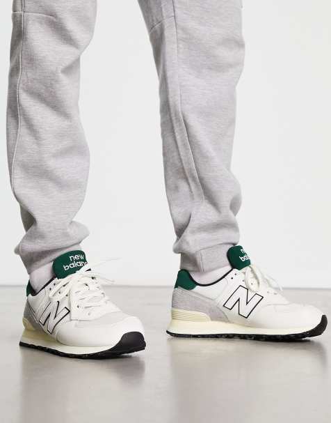 New Balance - 574 - Sneakers bianco sporco e verde scuro - view 1