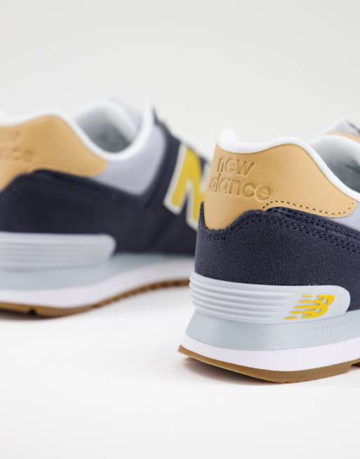 New balance 574 on sale blu e giallo