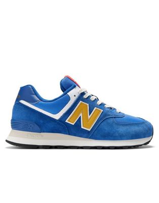 New Balance 574 trainers in blue - ASOS Price Checker