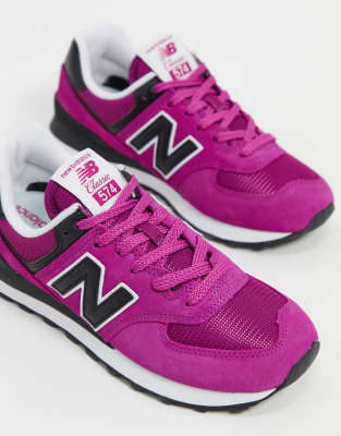 new balance 574 fucsia