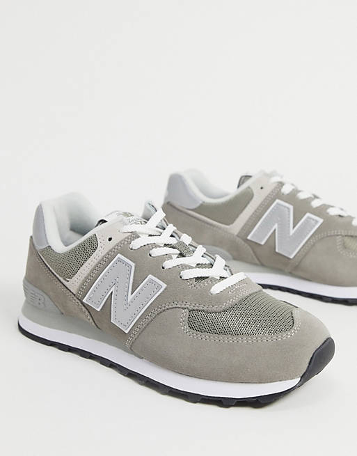 New Balance - 574 - Sneakers grigio scuro scamosciato ...