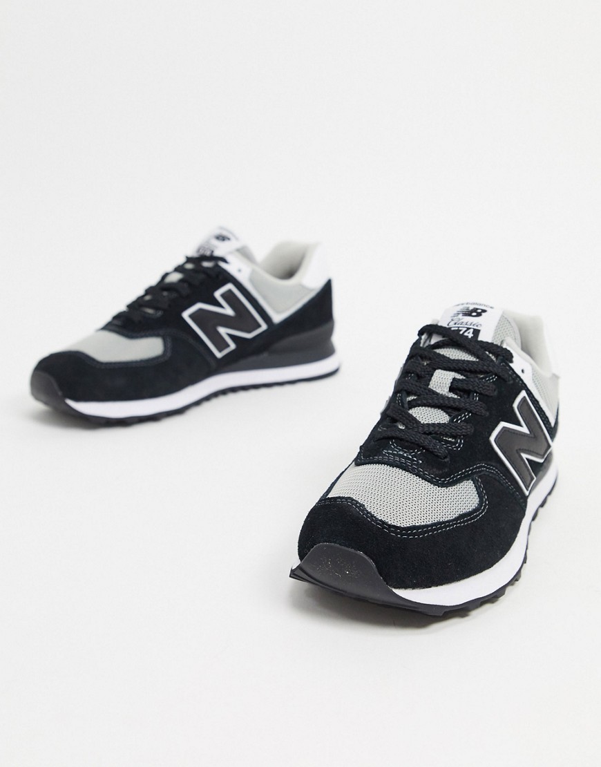 NEW BALANCE 574 SNEAKERS IN BLACK AND GRAY,ML574SSN