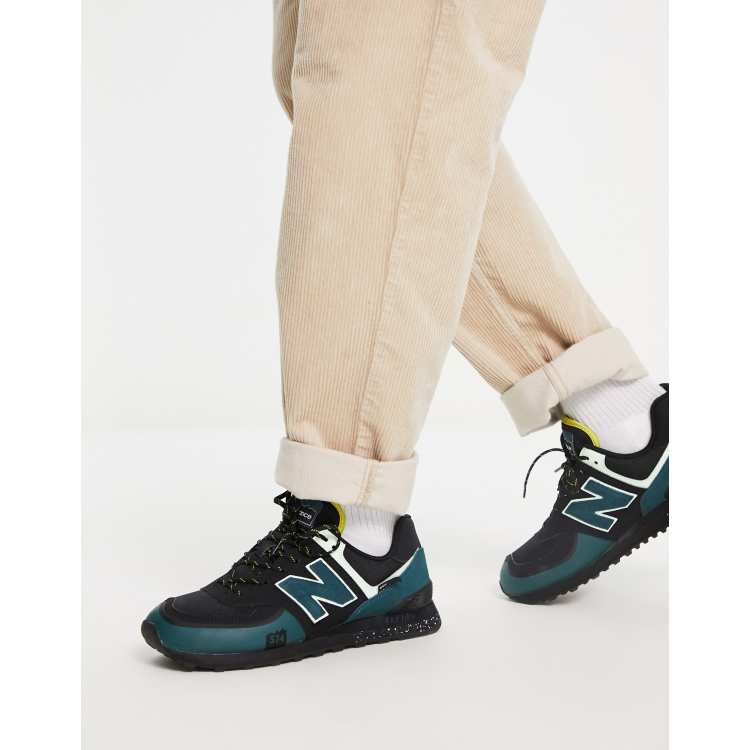 New balance 574 black 2024 teal