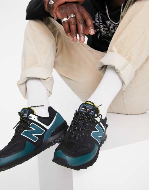 New balance 574 store black teal