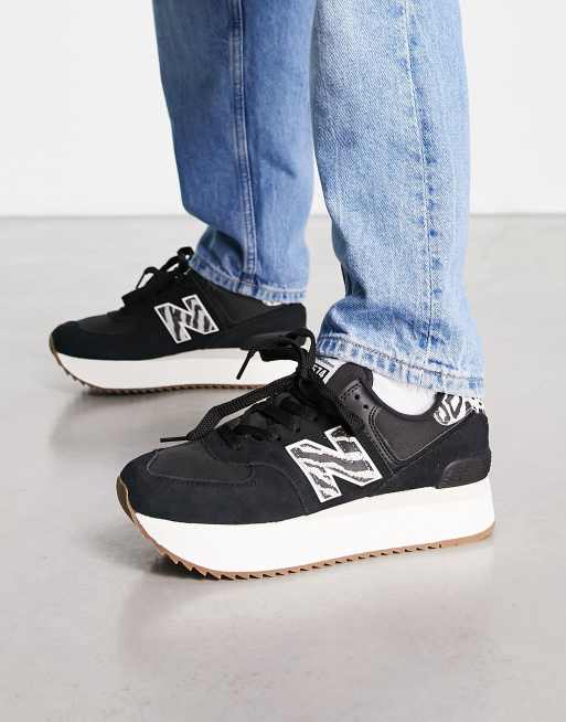 New balance 574 store black and blue