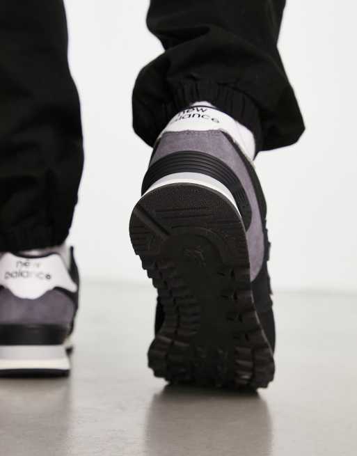 rock Ropa gráfico New Balance 574 sneakers in black with white detail | ASOS