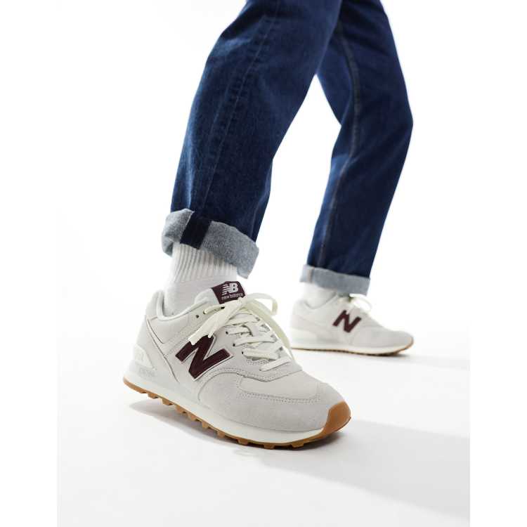 Burgundy new balance 574 size 6 best sale