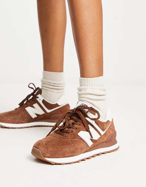 New balance 574 store dames bruin