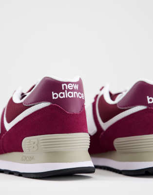 white and burgundy sneakers