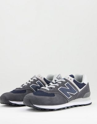 New Balance 574 sneakers in dark gray and navy - ASOS Price Checker
