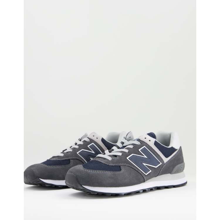 New balance 574 on sale navy blue and grey