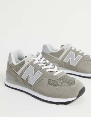 NEW BALANCE 574 SNEAKERS IN DARK GRAY SUEDE-GREY,ML574EGG