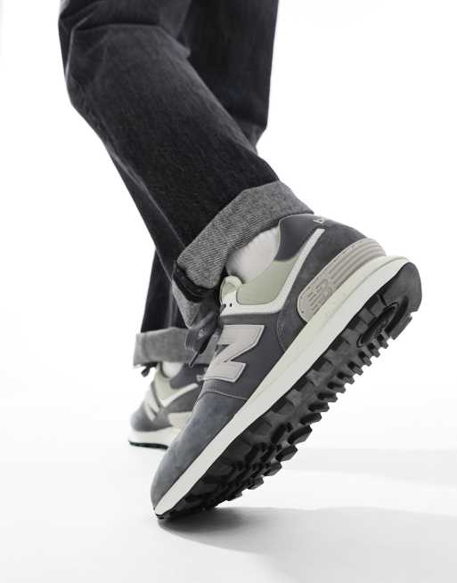 New Balance 574 sneakers in dark grey ASOS