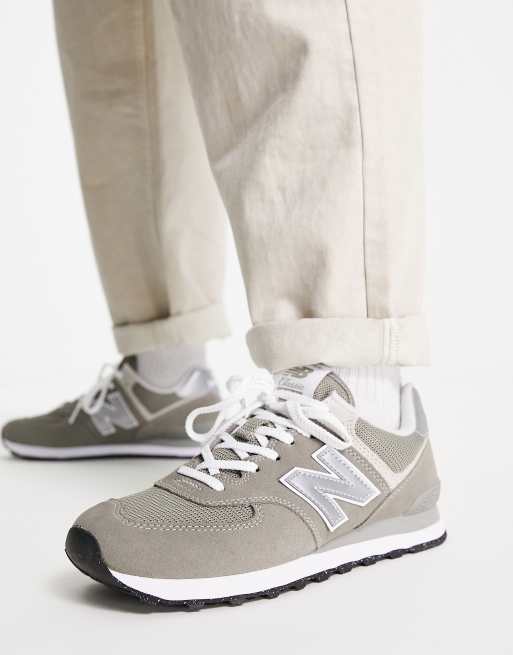 Krijt parachute temperatuur New Balance 574 sneakers in gray | ASOS