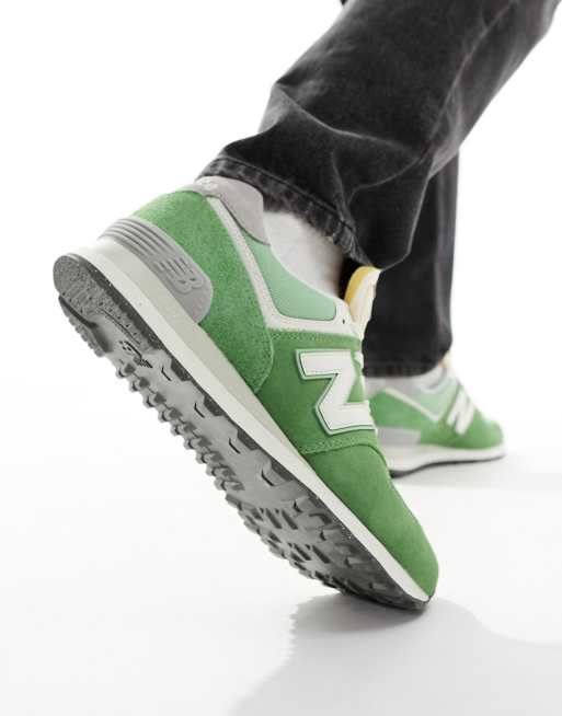 New balance 574 green and grey best sale