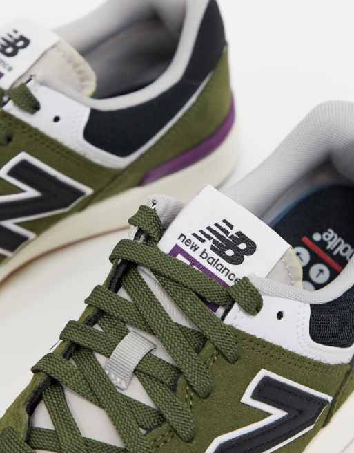 New balance shop ml574 khaki sneakers