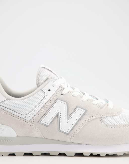 New Balance 574 sneakers in light gray ASOS