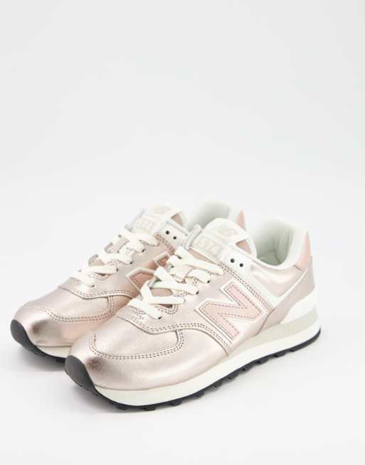 New Balance 574 Sneakers In Metallic Pink