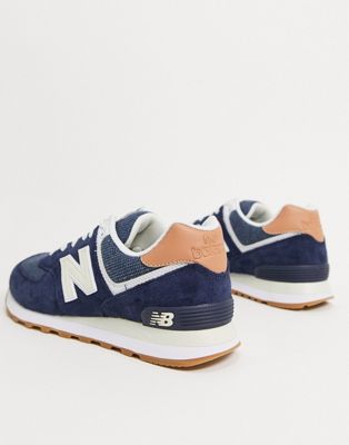 New Balance 574 sneakers in navy with 