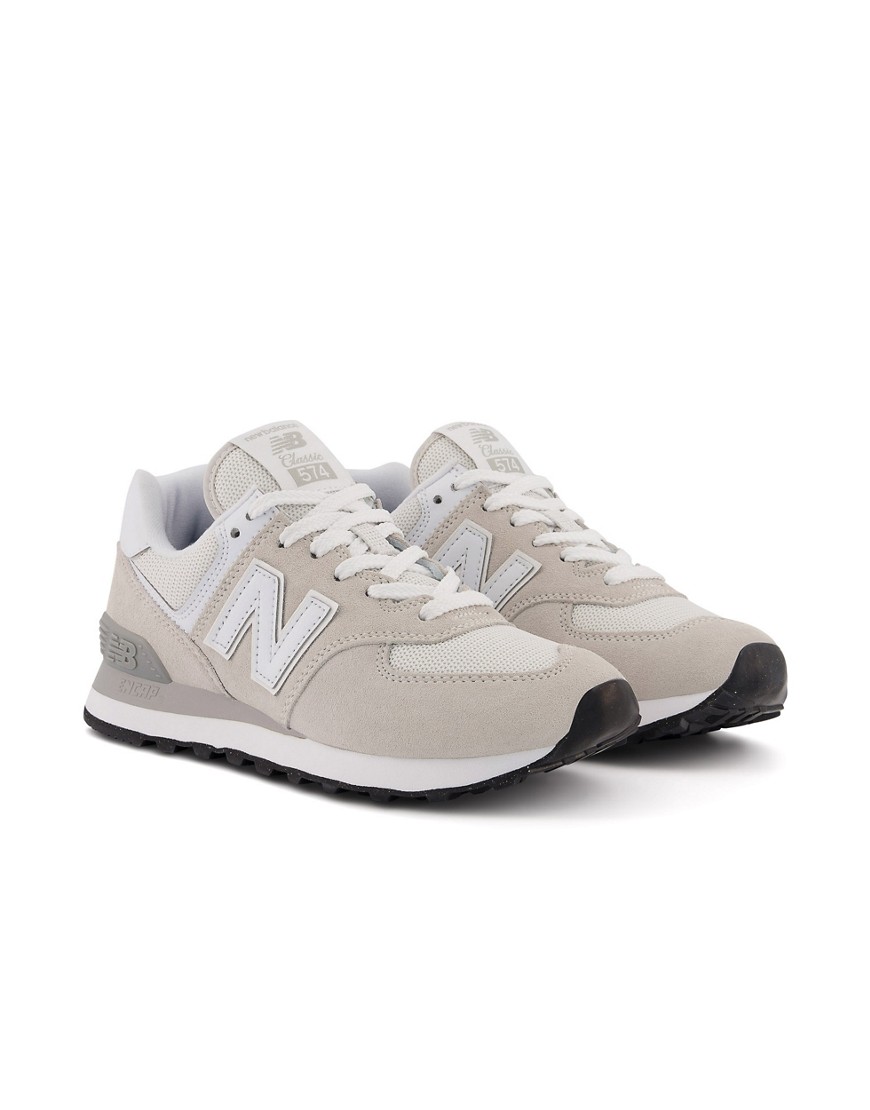 New Balance 574 sneakers in off white and gray