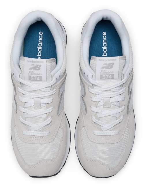 ☆ユニセックス☆New Balance 574 Off white with grey New Balance 574 trainers in off-white with grey detail | ASOS