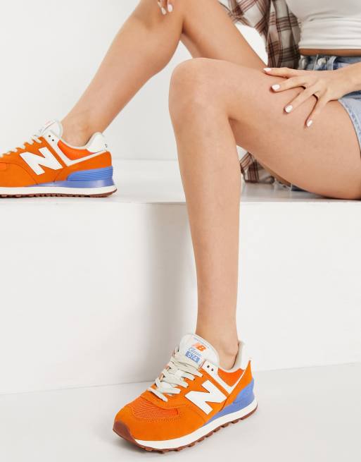 New balance store 574 oranje