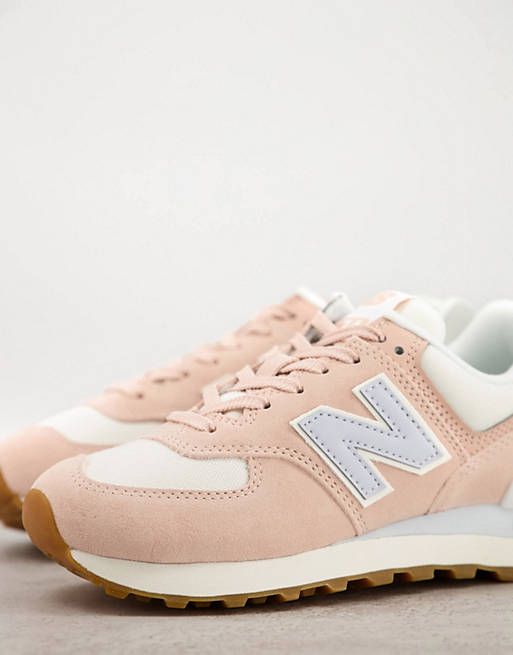 New Balance 574 Sneakers in pink/blue