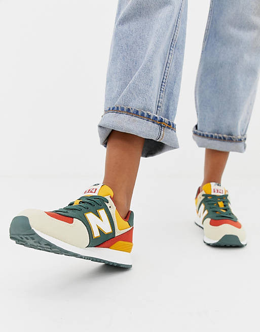 New Balance 574 - Sneakers in tela a blocchi di colore