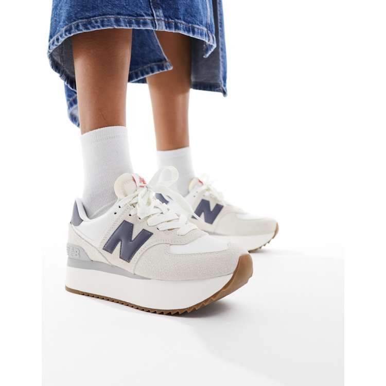 Cra wallonieShops New Balance Niebieskie szorty do koszykowki sneakers in white with navy detail New balance Roupa homem Gorros e passa montanhas