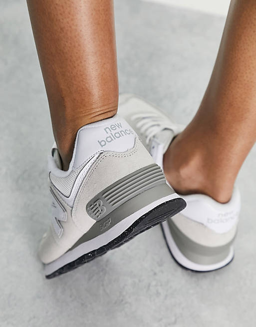 Ongoing penalty distortion New Balance 574 sneakers in white | ASOS