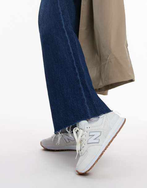 New Balance - 574 - Sneakers in wit met rubberzool - view 1