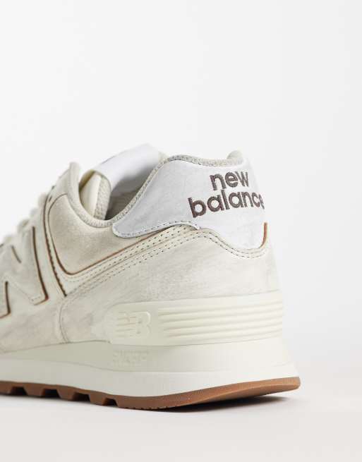New Balance 574 sneakers in wit, 2 van 5