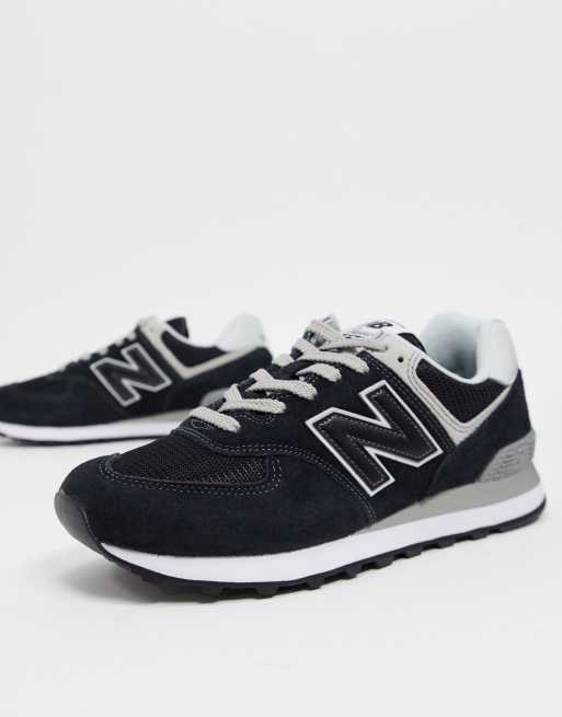 New Balance - 574 - Sneakers in zwart en wit