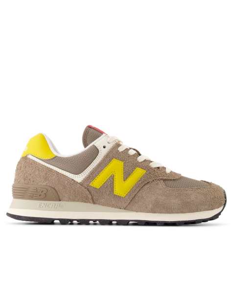 New Balance - 574 - Sneakers marroni e gialle - view 1