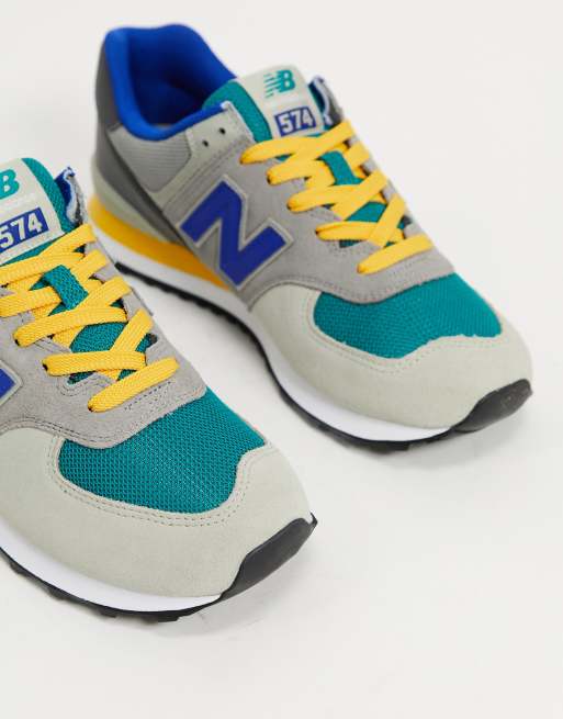 New balance cheap 574 grigio giallo